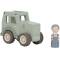 Traktor Holz grün mit Spielfigur Little Dutch