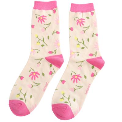 Miss Sparrow Bambussocken Pretty Flowers | Damen Socken mit Blumen