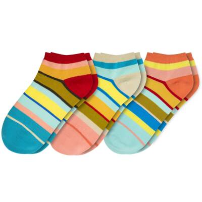 Sneakersocken Damen Nr.3 gestreift 3erSet Remember