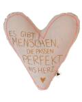 Good old friends: Herzkissen Menschen 27x27cm
