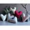 Good old friends: Herzkissen Menschen 27x27cm