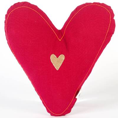 Good old friends: Herzkissen Goldenes Herz 27x27cm