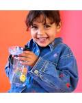 Lässig: Kinder Trinkflasche Tritan 420ml Smiley blue
