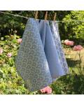 Krasilnikoff: Geschirrtuch Bouquet dusty blau 50x70cm