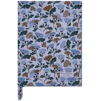 Krasilnikoff: Geschirrtuch Flowers blue 50x70cm