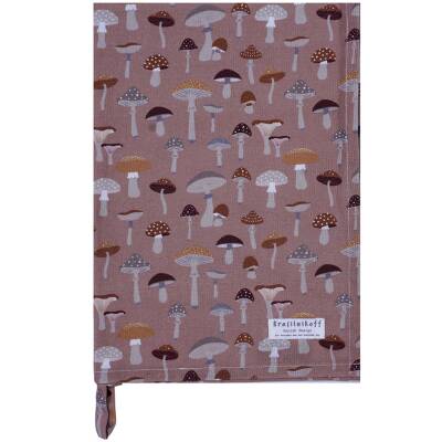 Krasilnikoff: Geschirrtuch Mushroom braun solid Baumwolle