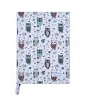 Krasilnikoff: Geschirrtuch Retro Owls green 50x70cm