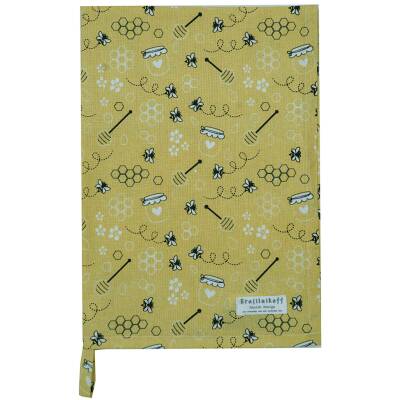 Krasilnikoff: Geschirrtuch Bees gelb 50x70cm