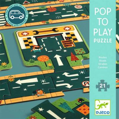 Djeco: Puzzle Straßen 21Teile ab 3 Jahre