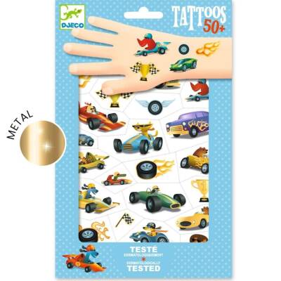 Djeco: Tattoos Rennwagen für Kinder ab 3 Jahren