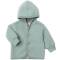 Engel: Wollfleece Jacke mit Kapuze bergblau melange
