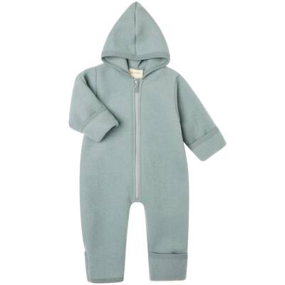 Engel: Babyoverall Wollfleece- Reißverschluss bergblau
