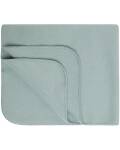 Engel: Babydecke Wollfleece mit Muschelkante bergblau