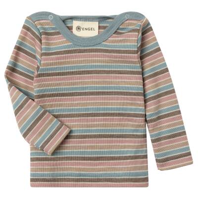 Engel Natur: Langarm-Shirt Wolle Seide Baby pastellcolour