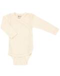 Engel: Baby-Wickelbody Wolle Seide Langarm natur
