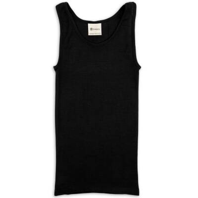 Engel: Damen Bustier-Shirt schwarz Wolle-Seide