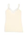 Engel: Damen Top mit Spitze natur Wolle-Seide