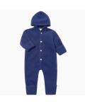 Engel: Babyoverall Wollfleece mit Umschlägen enzian...