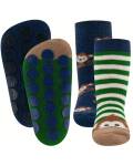 Stoppersocken Baby Äffchen blau 2erPack Ewers