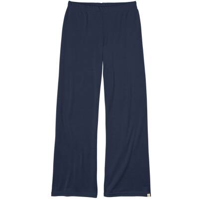 Engel: Loungehose Damen marine Interlock Wolle-Seide