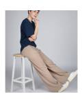 Engel: Loungehose Damen Sand Interlock Wolle-Seide