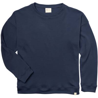 Engel: Sweatshirt Unisex marine Interlock Wolle-Seide