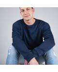 Engel: Sweatshirt Unisex marine Interlock Wolle-Seide
