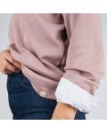 Engel: Sweatshirt Unisex dustyrose Interlock Wolle-Seide