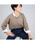 Engel: Sweatshirt Unisex Sand Interlock Wolle-Seide