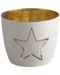 Gift Company Windlicht Madras M weiß Stern