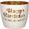 Gift Company Windlicht Madras weiß Happy Birthday