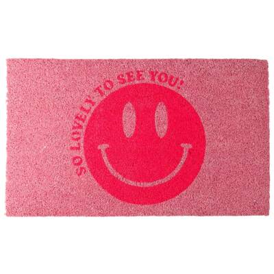 Gift Company Fußmatte lachendes Gesicht pink 45x75cm