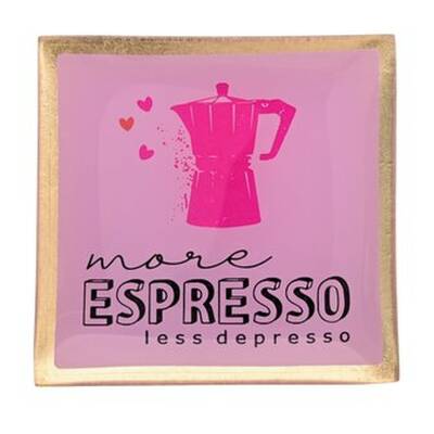 Love Plates Gift Company Glasteller More espresso
