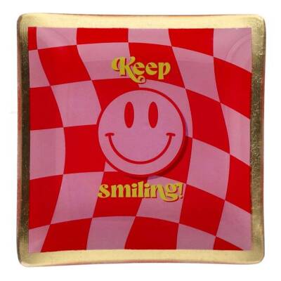 Love Plates Gift Company Glasteller Keep Smiling