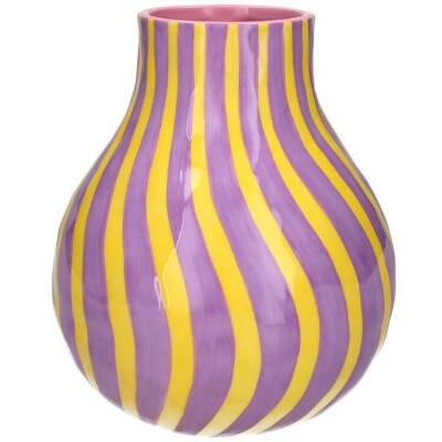 Gift Company Vase Artisan lila-gelb 19,cm hoch