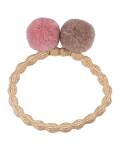 Kknekki Haargummi mit Pompom beige-dusty rose