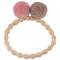 Kknekki Haargummi mit Pompom beige-dusty rose