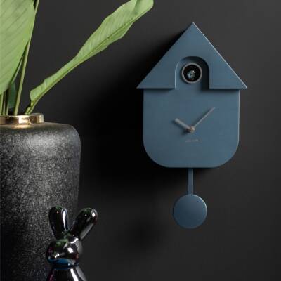 Karlsson: Cuckoo Uhr-Kuckucksuhr Metallic blau