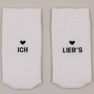 Eulenschnitt: Socken Ich liebs