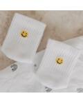 Eulenschnitt: Babysocken Smiley Größe 16-18