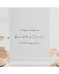 Eulenschnitt: Postkarte mit Spruch Wünsche und...
