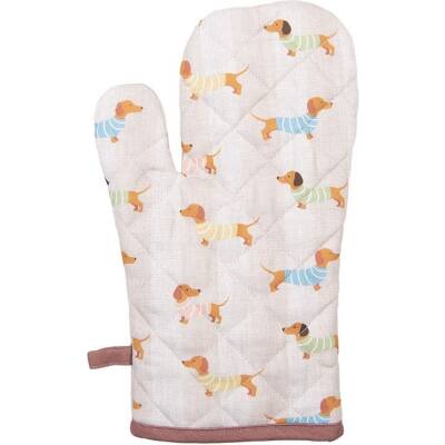 Clayre & Eef: Ofenhandschuh Dackel Stripy
