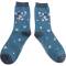 Miss Sparrow: Bambus Socken Blossom Tree blau