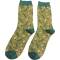 Miss Sparrow: Bambus Socken Flowers-Vines oliv