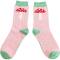 Miss Sparrow: Bambus Socken Fliegenpilz rosa