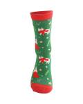 Miss Sparrow: Bambus Socken Xmas Cat grün