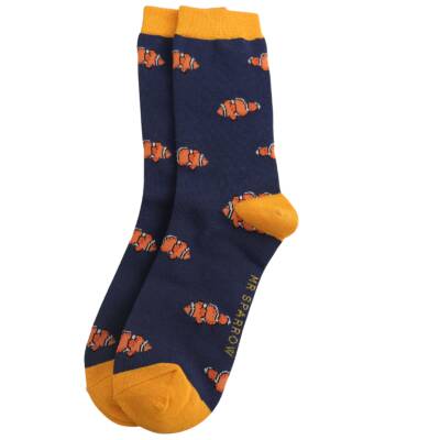 Herren Socken Bambus Clownfish navy Mr Sparrow