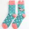Kuschelsocken Winter Dackel blau Miss Sparrow