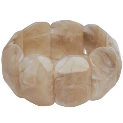 The Moshi: Elastisches Armband Acryl beige Amelia
