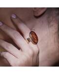 The Moshi: Elastischer Ring Anja gold braun
